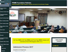 Tablet Screenshot of prime.edu.pk